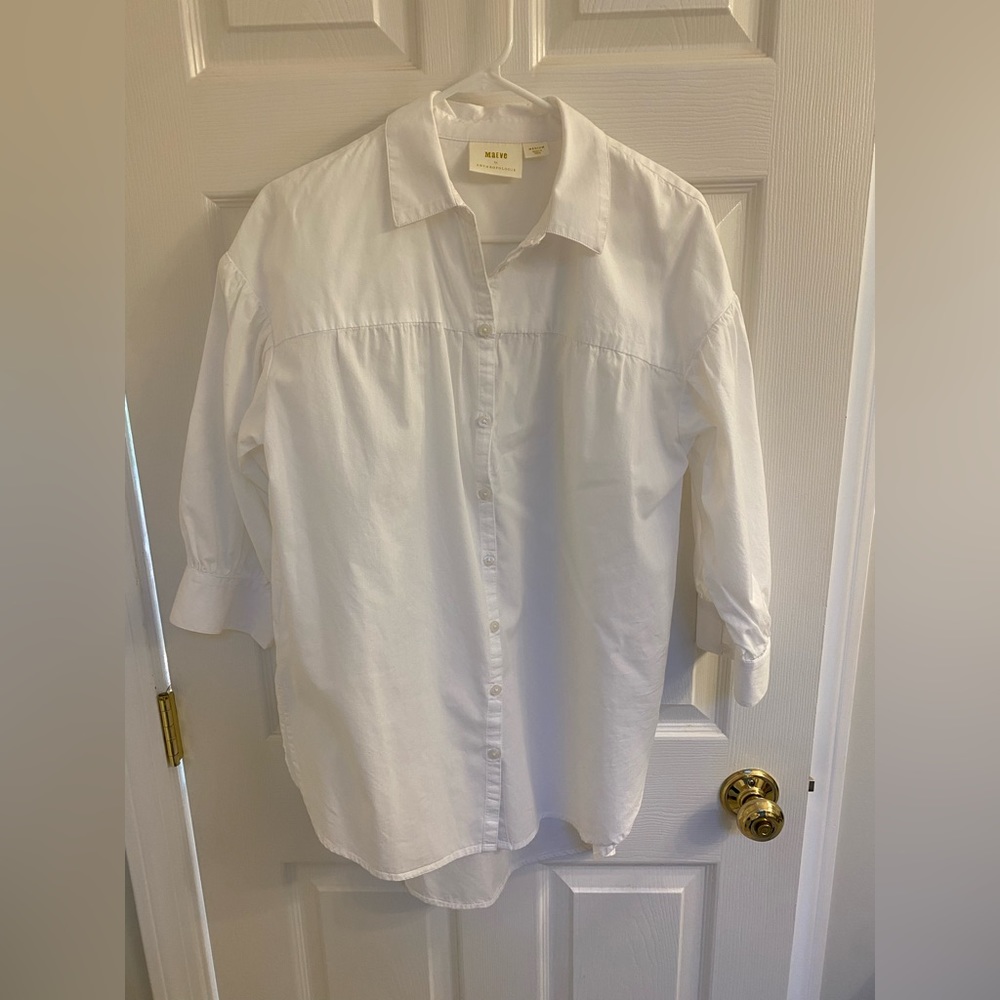 Maeve puff sleeve button down